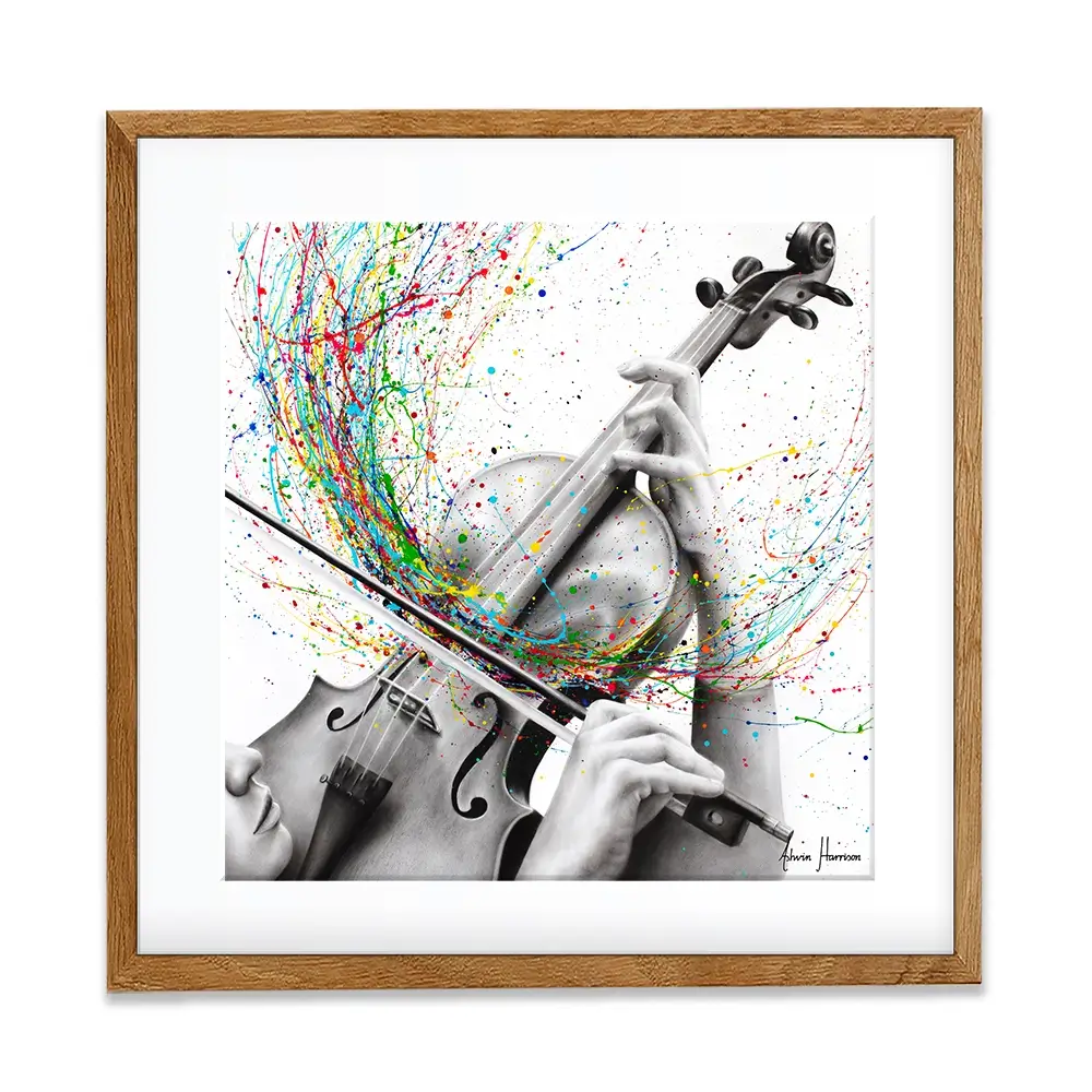 The Violin Solo Square Framed Art Print The Violin Solo Square Framed Art Print wall art product Ashvin Harrison