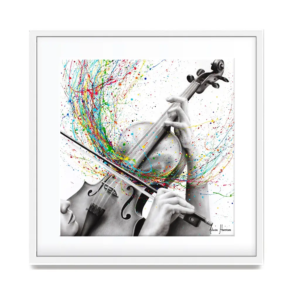The Violin Solo Square Framed Art Print The Violin Solo Square Framed Art Print wall art product Ashvin Harrison