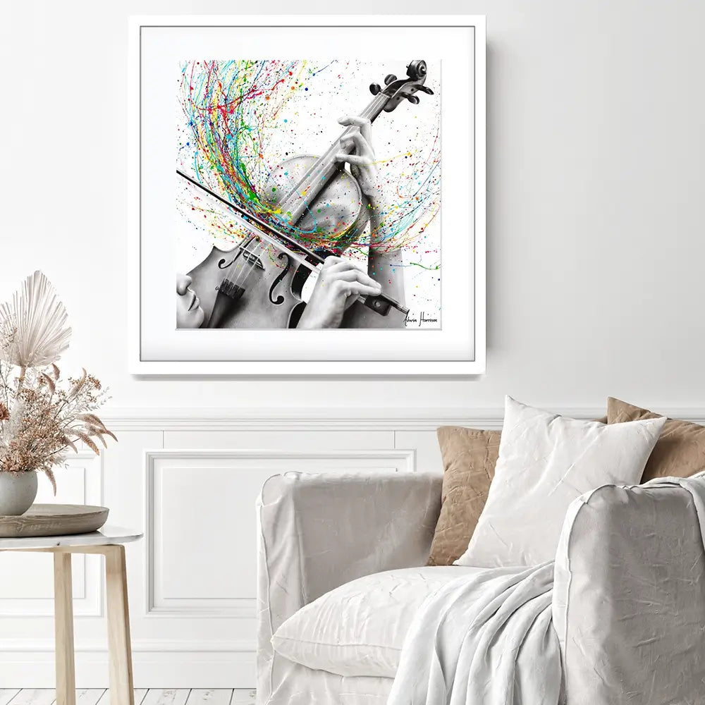 The Violin Solo Square Framed Art Print The Violin Solo Square Framed Art Print wall art product Ashvin Harrison