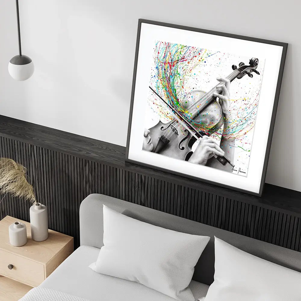 The Violin Solo Square Framed Art Print The Violin Solo Square Framed Art Print wall art product Ashvin Harrison