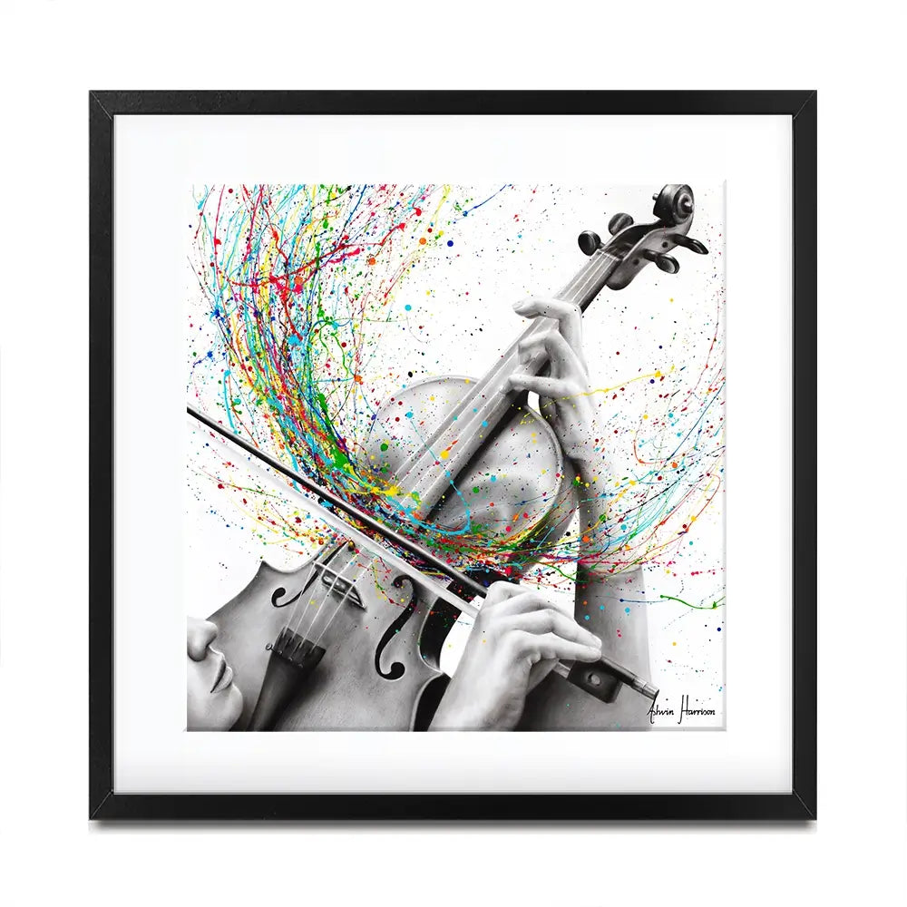 The Violin Solo Square Framed Art Print The Violin Solo Square Framed Art Print wall art product Ashvin Harrison