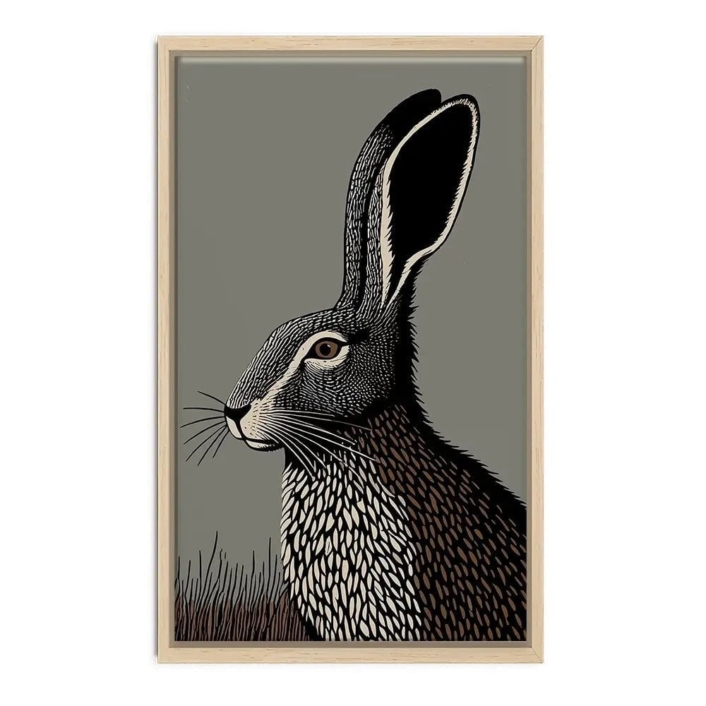 The Watchful Hare Canvas Print The Watchful Hare Canvas Print wall art product P & M Print Gallery