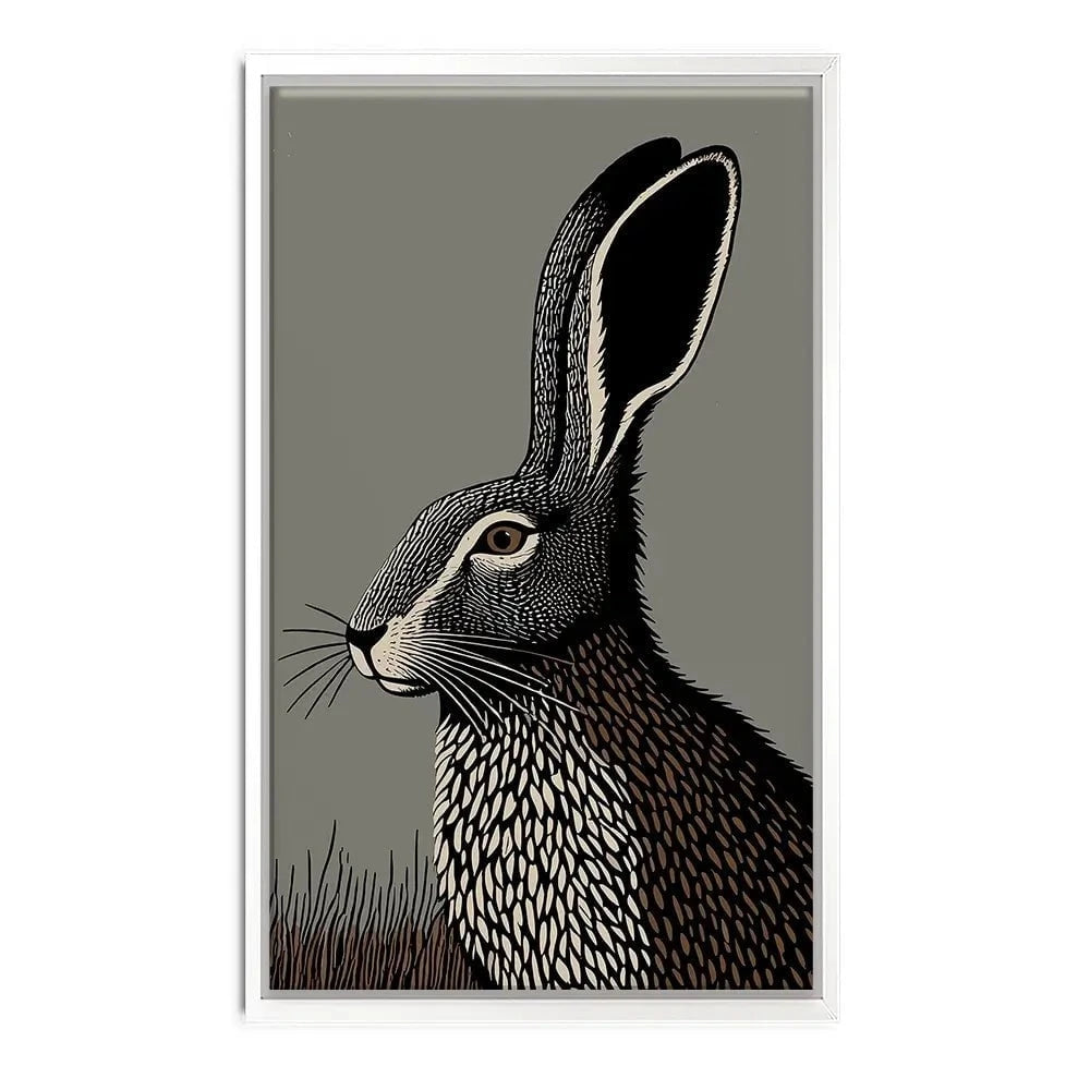 The Watchful Hare Canvas Print The Watchful Hare Canvas Print wall art product P & M Print Gallery