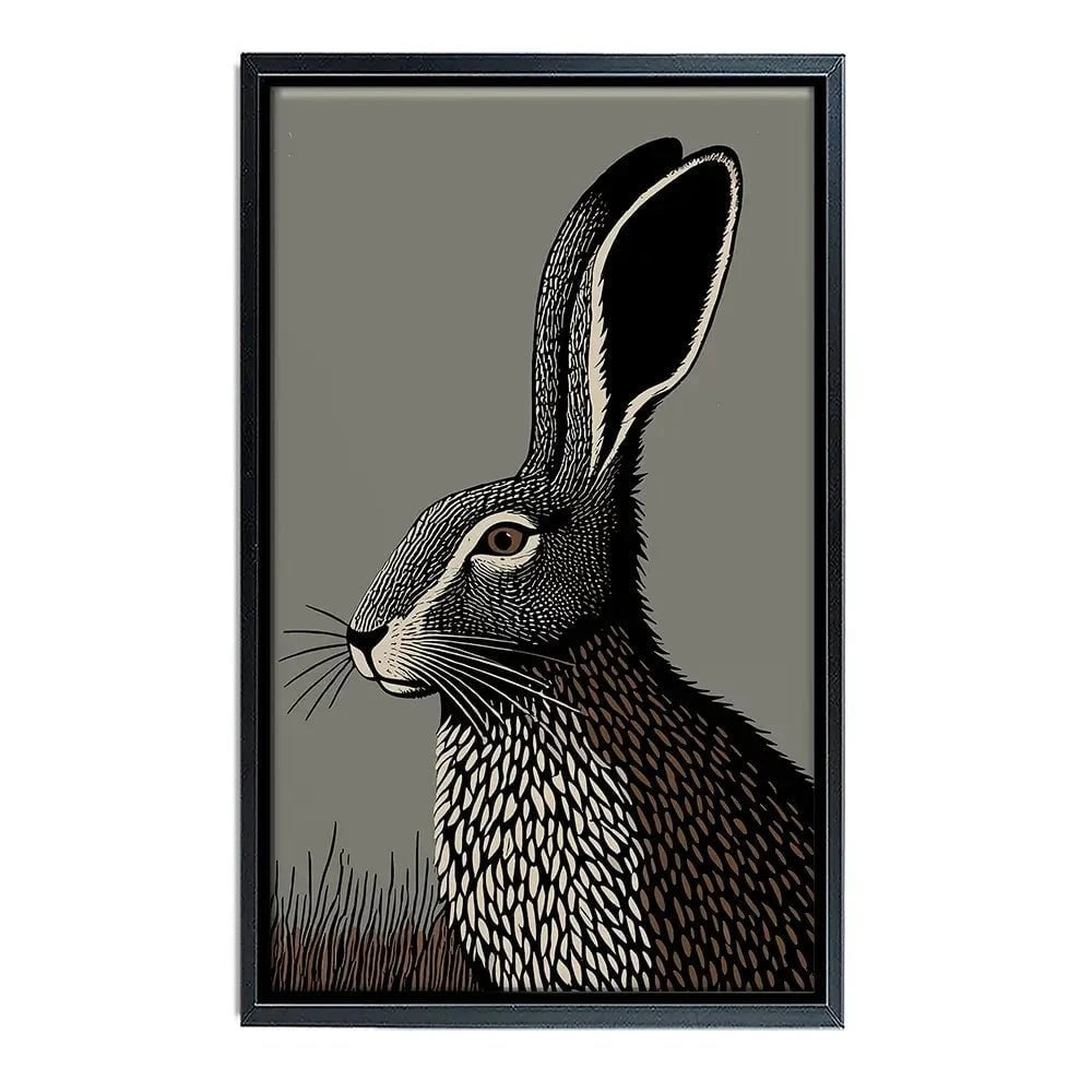 The Watchful Hare Canvas Print The Watchful Hare Canvas Print wall art product P & M Print Gallery
