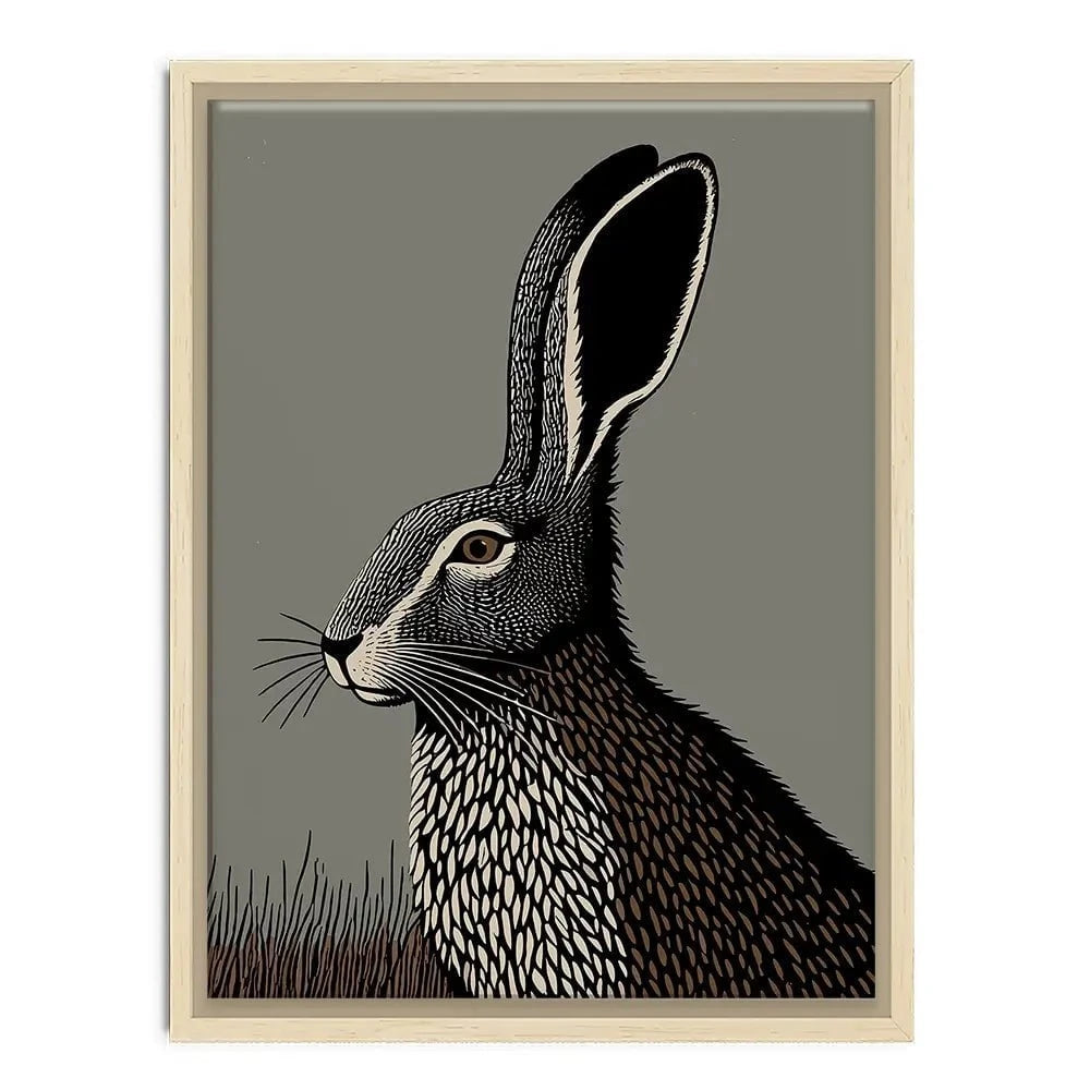 The Watchful Hare Canvas Print The Watchful Hare Canvas Print wall art product P & M Print Gallery