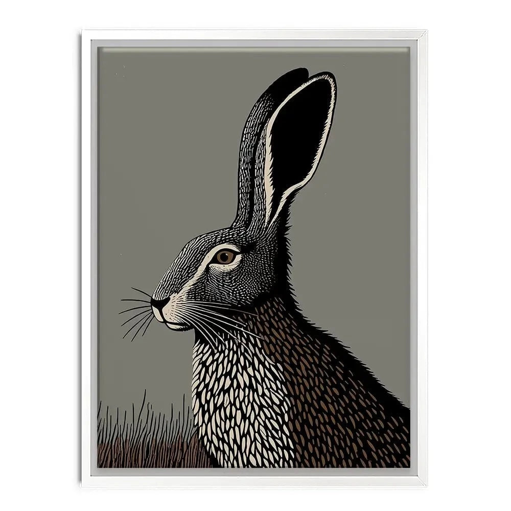 The Watchful Hare Canvas Print The Watchful Hare Canvas Print wall art product P & M Print Gallery