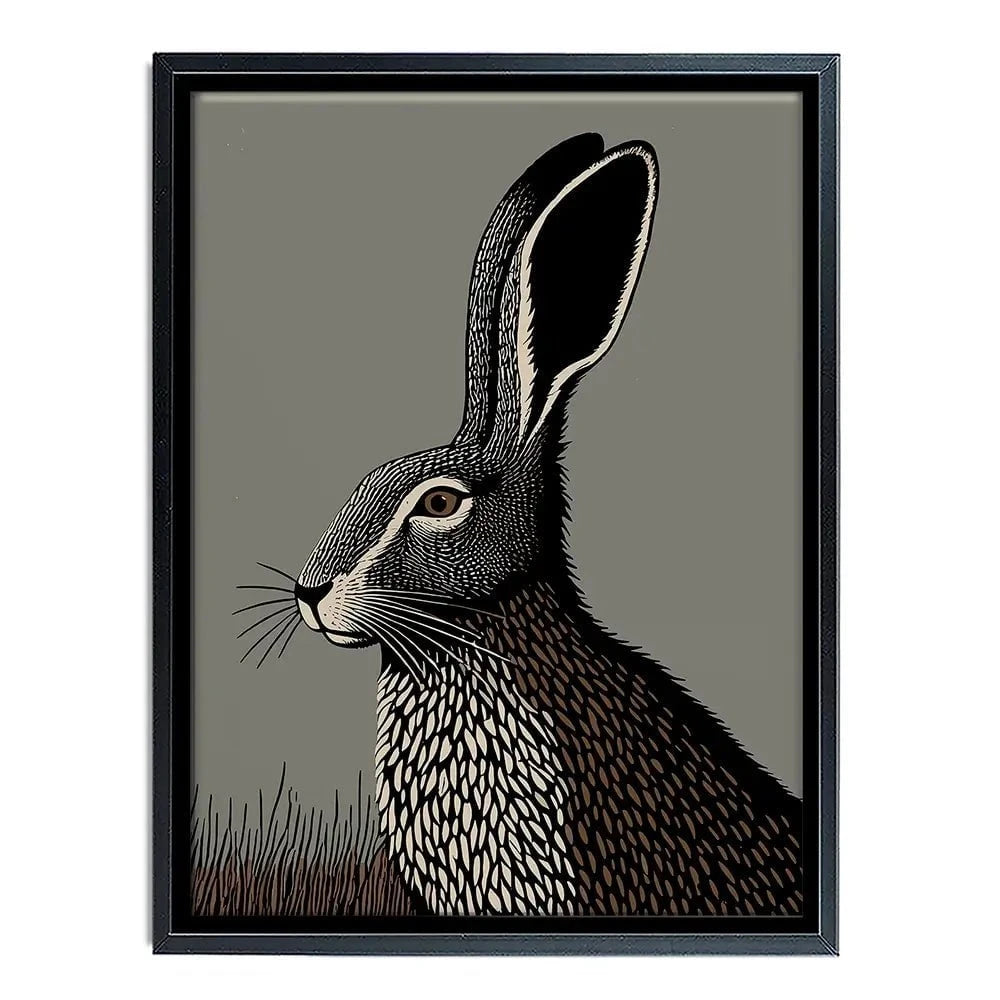 The Watchful Hare Canvas Print The Watchful Hare Canvas Print wall art product P & M Print Gallery