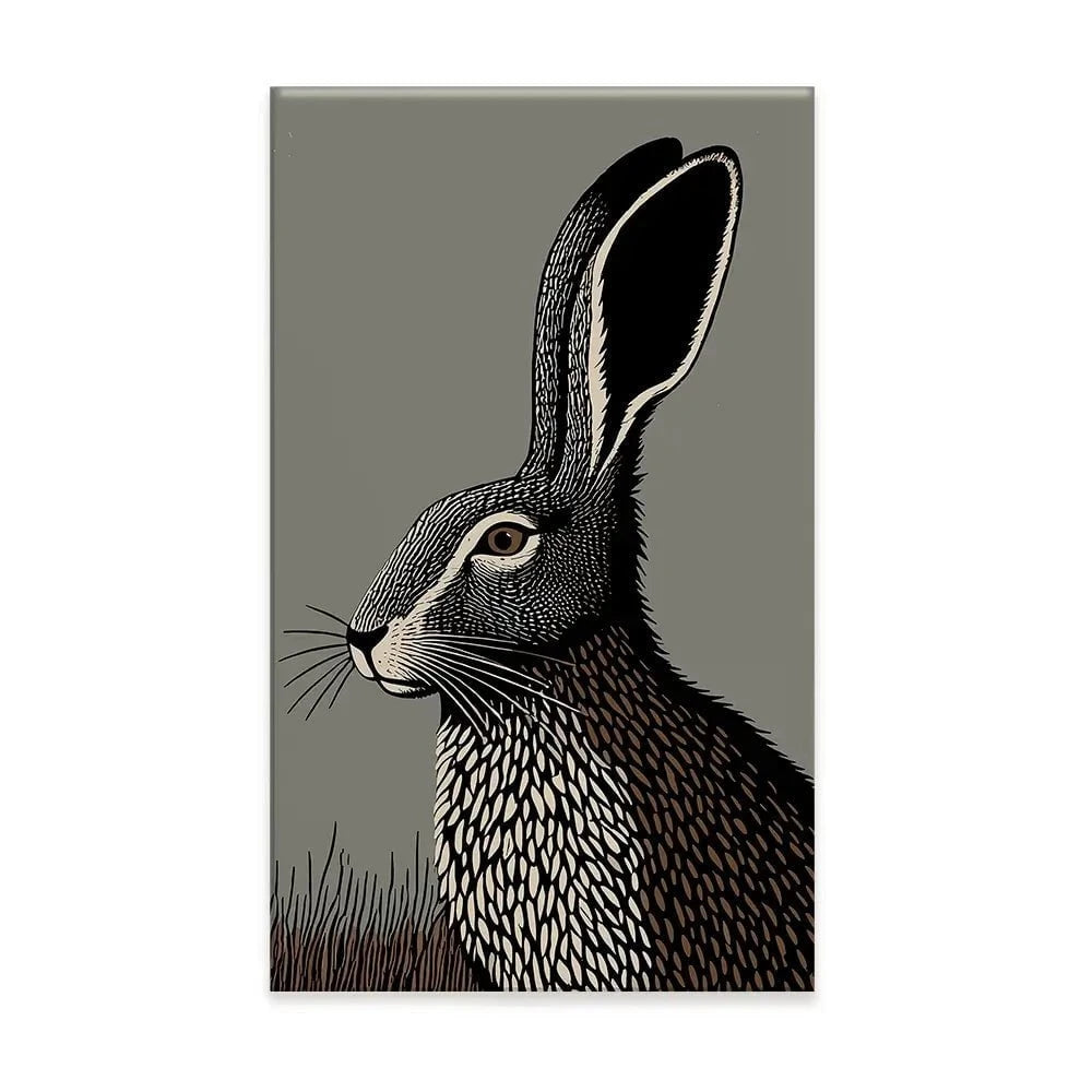 The Watchful Hare Canvas Print The Watchful Hare Canvas Print wall art product P & M Print Gallery