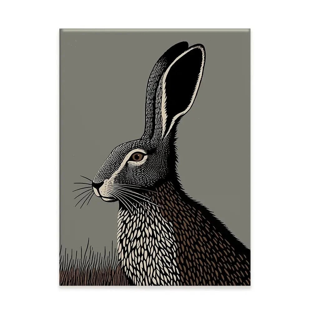 The Watchful Hare Canvas Print The Watchful Hare Canvas Print wall art product P & M Print Gallery