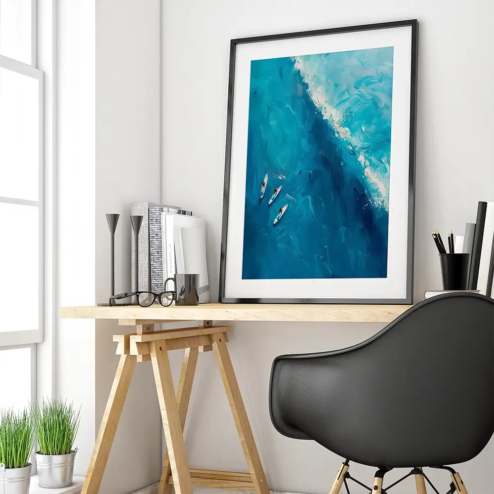 The Wave Ahead Framed Art Print The Wave Ahead Framed Art Print wall art product LSR Design Studio - Independent