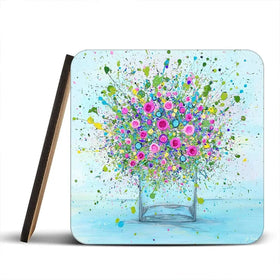 Thoughts Of You Coaster Set Rainbow Soul Tree Coaster Set | Rainbow Soul Tree Art Coasters wall art product Jo Gough