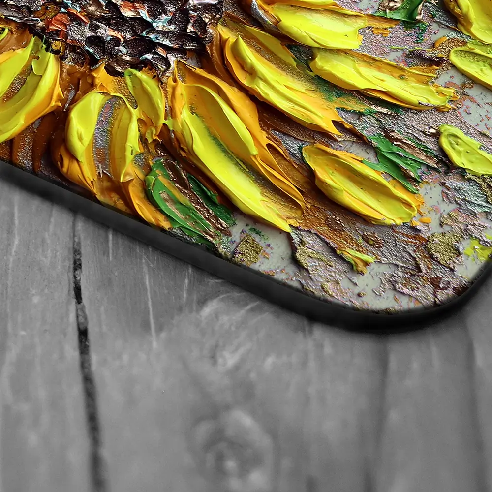 Three Happy Sunflowers Coaster Set Three Happy Sunflowers Coaster Set wall art product Nada Khatib