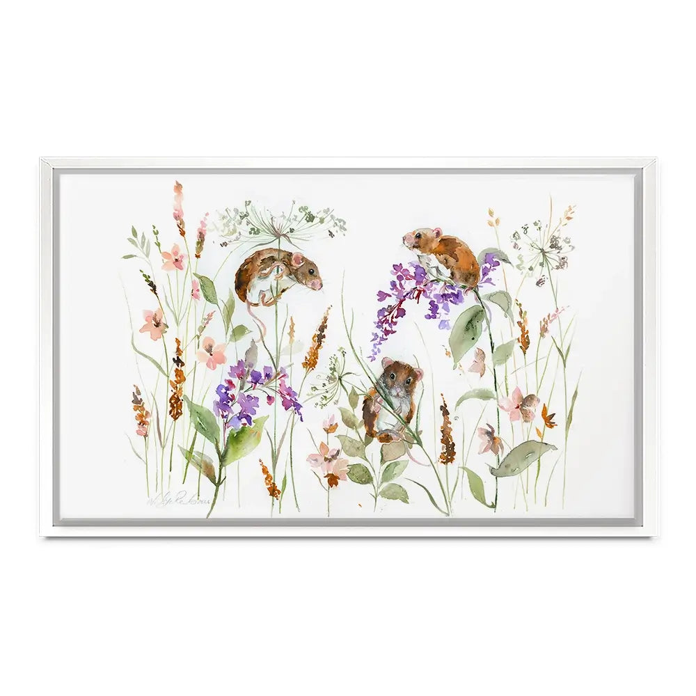 Three Mice Canvas Print Three Mice Canvas Print wall art product Nicola Jane Rowles