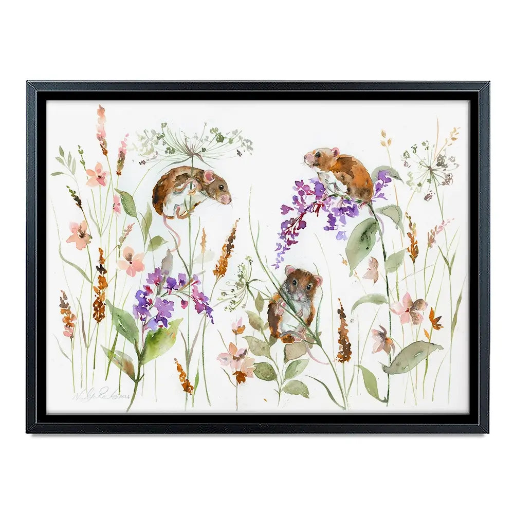 Three Mice Canvas Print Three Mice Canvas Print wall art product Nicola Jane Rowles