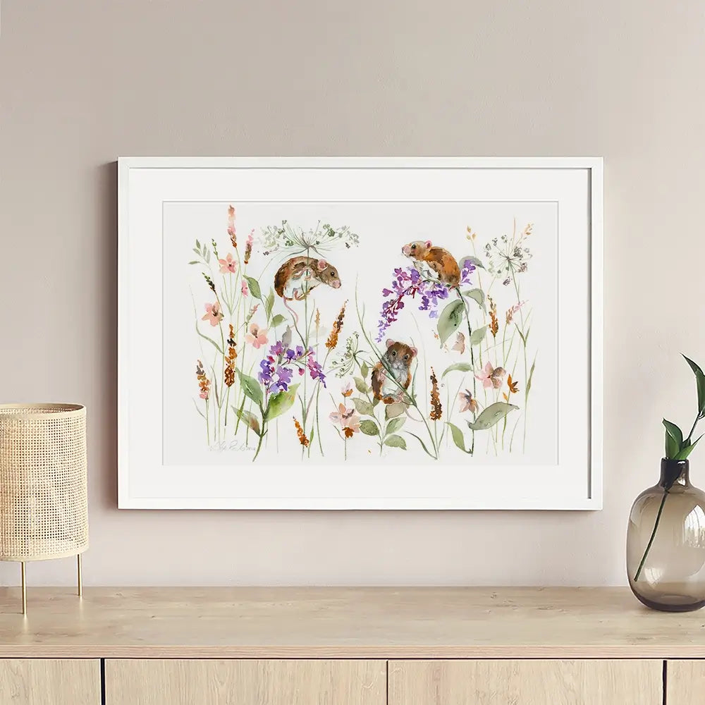 Three Mice Framed Art Print Three Mice Framed Art Print wall art product Nicola Jane Rowles