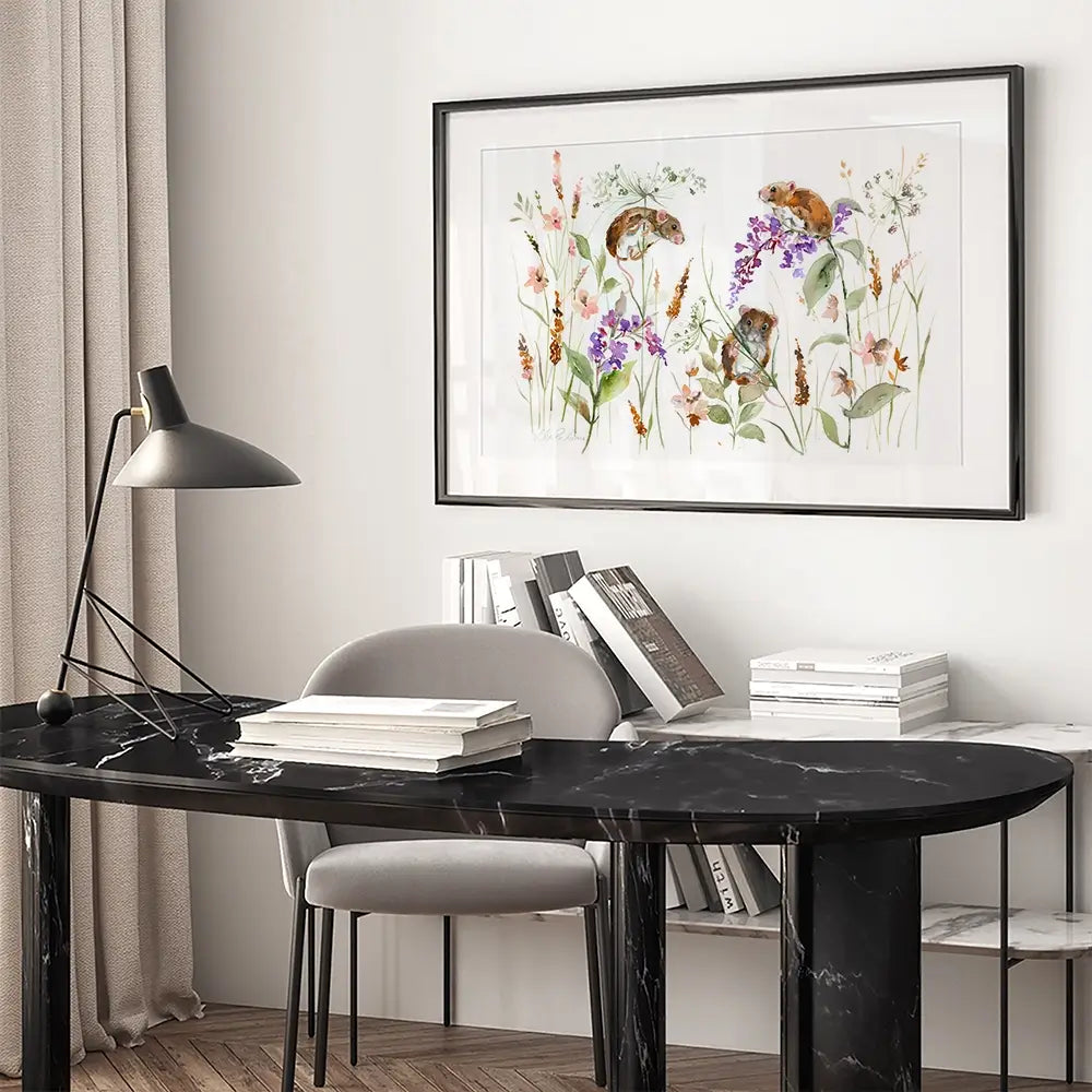 Three Mice Framed Art Print Three Mice Framed Art Print wall art product Nicola Jane Rowles
