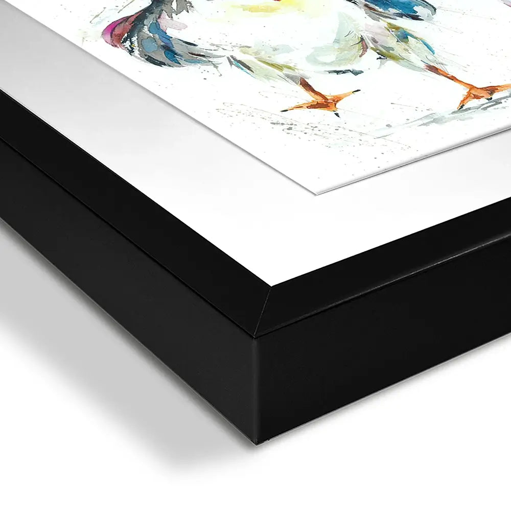 Three Puffins Square Framed Art Print Three Puffins Square Framed Art Print wall art product Nicola Jane Rowles
