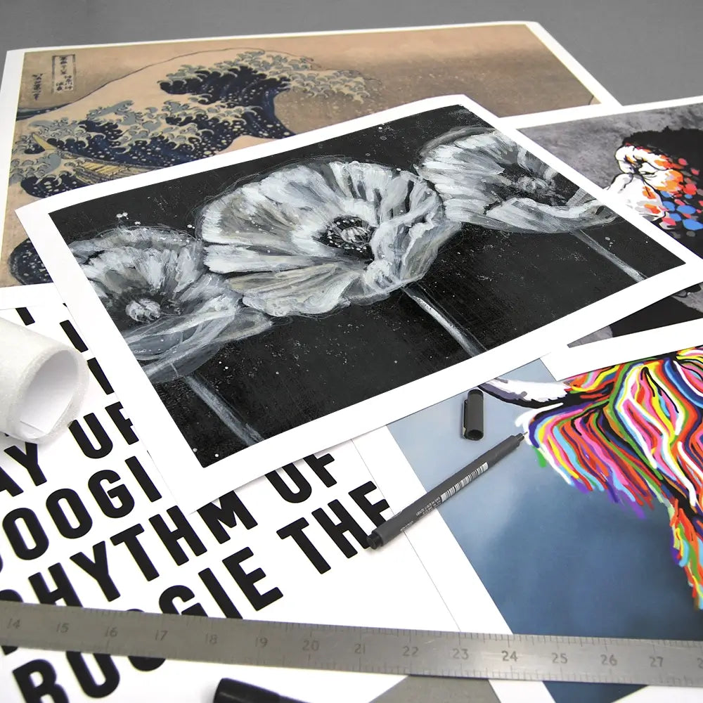 Three White Flowers Art Print Three White Flowers Art Print wall art product Jennifer Goldberger