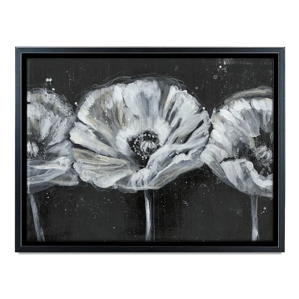 Three White Flowers Canvas Print Three White Flowers Canvas Print wall art product Jennifer Goldberger