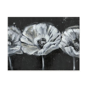 Three White Flowers Canvas Print Three White Flowers Canvas Print wall art product Jennifer Goldberger