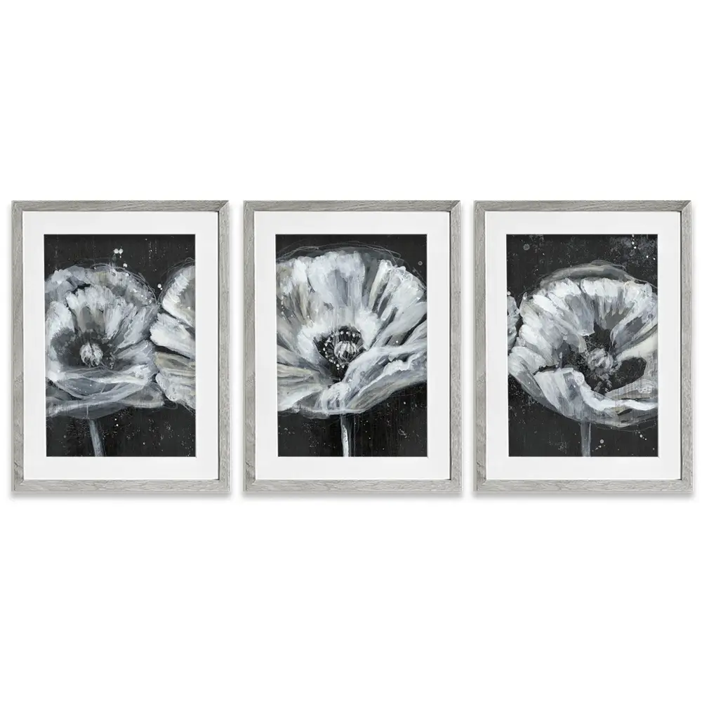Three White Flowers Framed Art Print Trio Three White Flowers Framed Art Print Trio wall art product Jennifer Goldberger