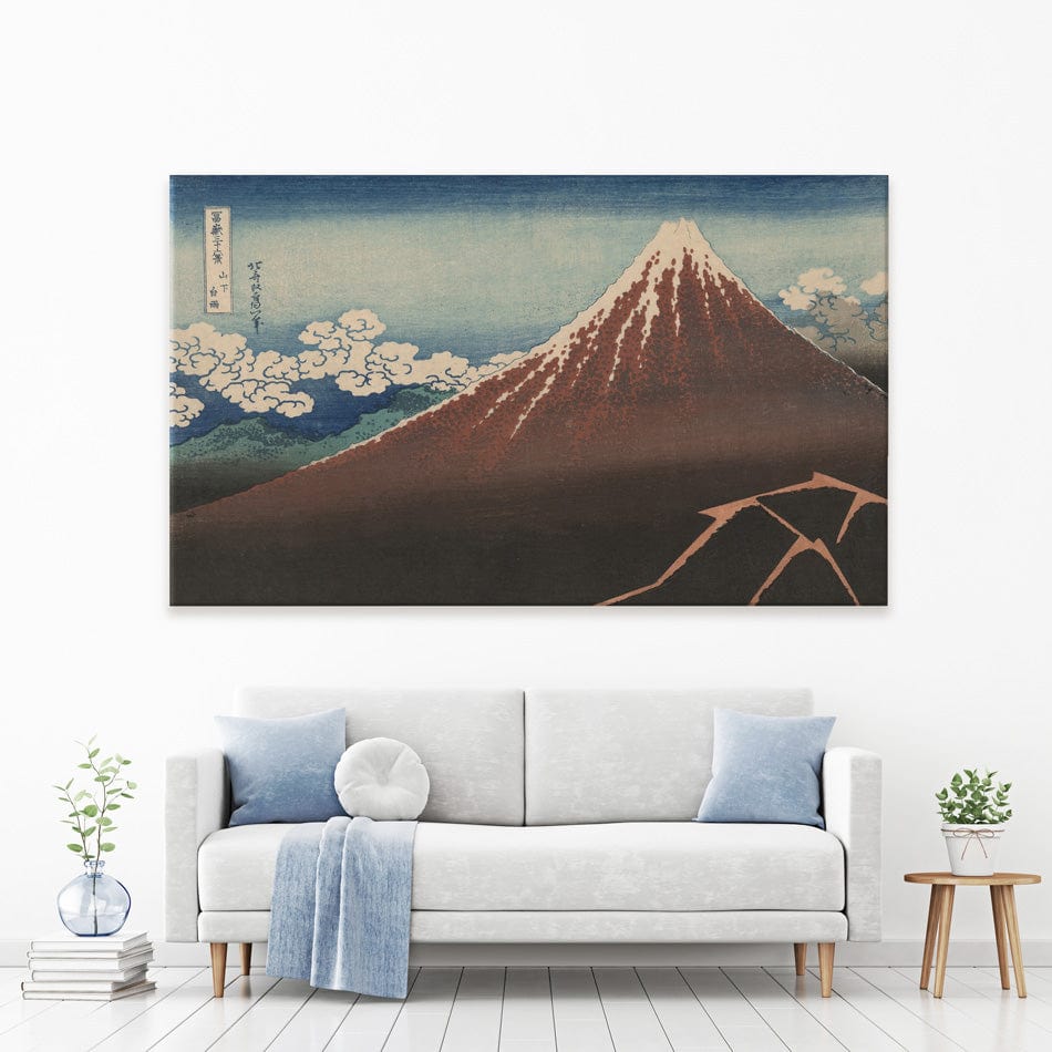 Thunderstorm Beneath The Summit Canvas Print wall art product Katsushika Hokusai