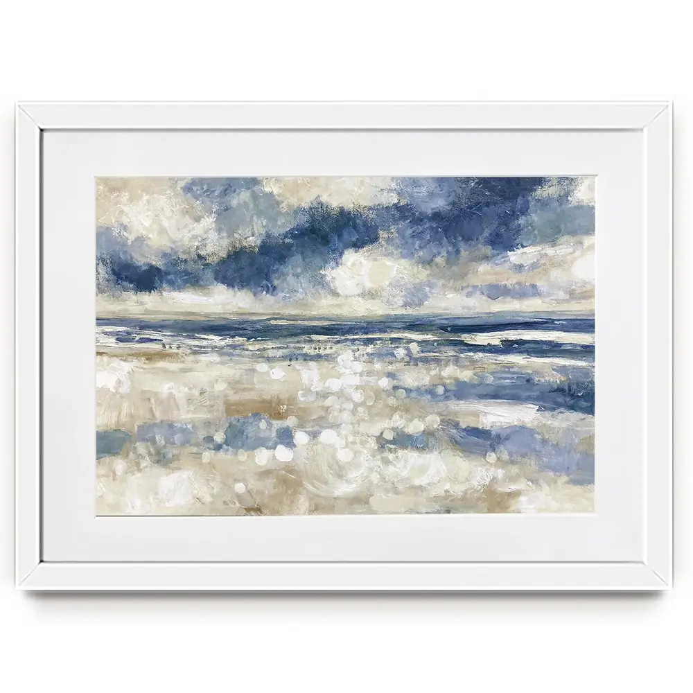 Tide Sparkle Open Shore Framed Art Print Tide Sparkle Open Shore Framed Art Print wall art product Chromatic Storm Studio
