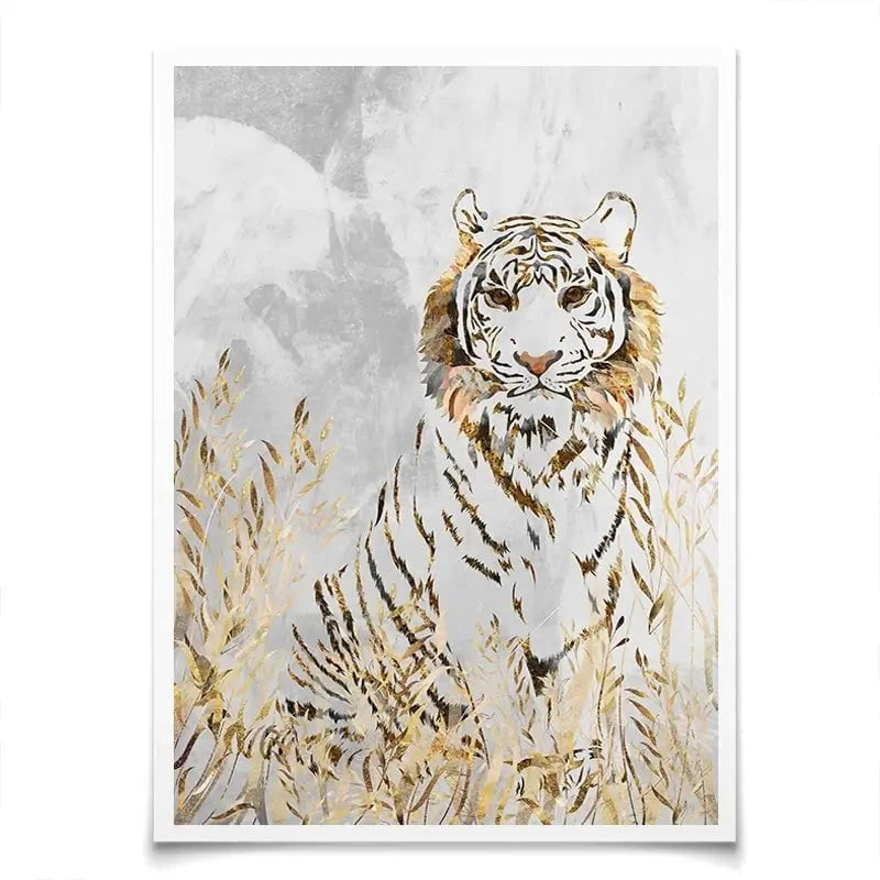 Tiger In The Long Grass Art Print Tiger In The Long Grass Art Print wall art product Sarah Manovski