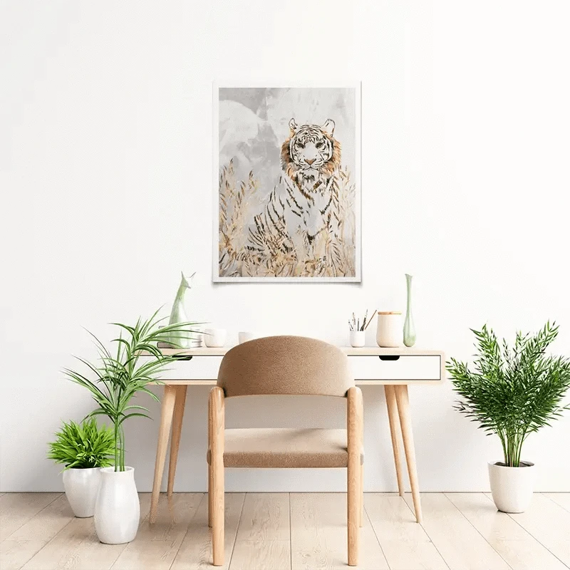 Tiger In The Long Grass Art Print Tiger In The Long Grass Art Print wall art product Sarah Manovski