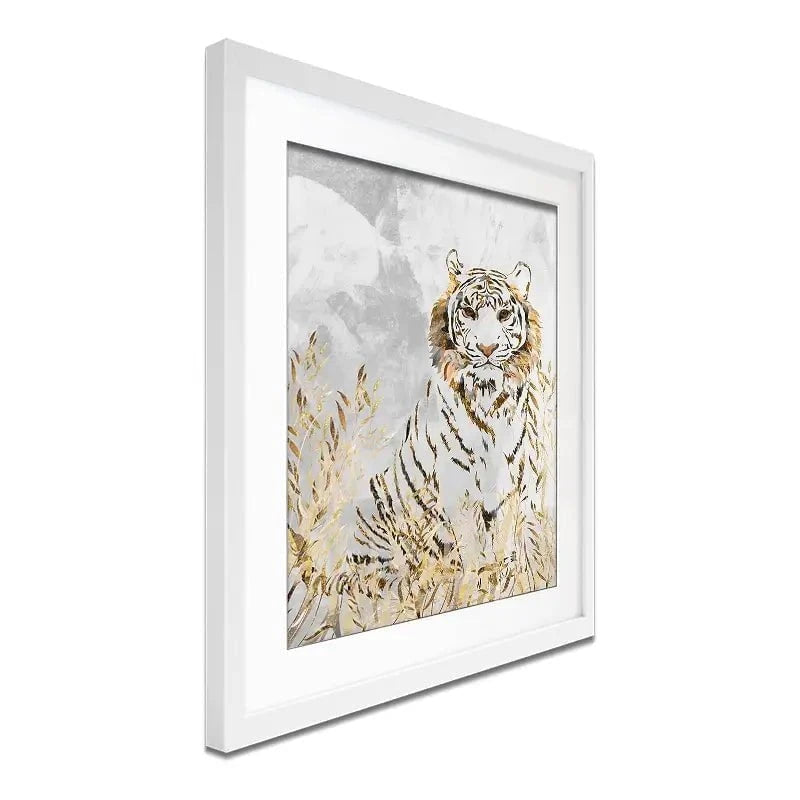 Tiger In The Long Grass Framed Art Print Tiger In The Long Grass Framed Art Print wall art product Sarah Manovski