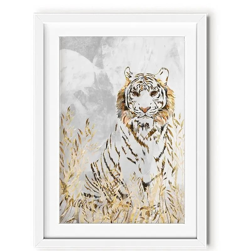 Tiger In The Long Grass Framed Art Print Tiger In The Long Grass Framed Art Print wall art product Sarah Manovski