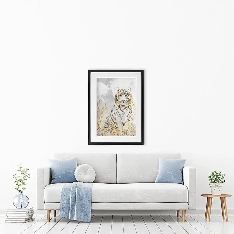 Tiger In The Long Grass Framed Art Print Tiger In The Long Grass Framed Art Print wall art product Sarah Manovski
