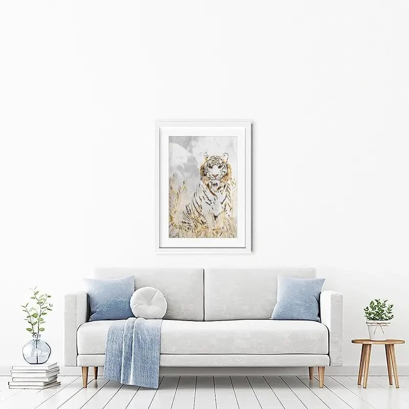 Tiger In The Long Grass Framed Art Print Tiger In The Long Grass Framed Art Print wall art product Sarah Manovski