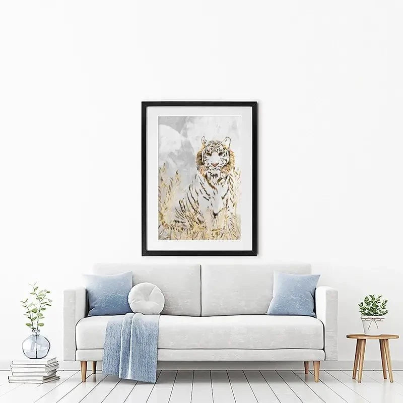 Tiger In The Long Grass Framed Art Print Tiger In The Long Grass Framed Art Print wall art product Sarah Manovski