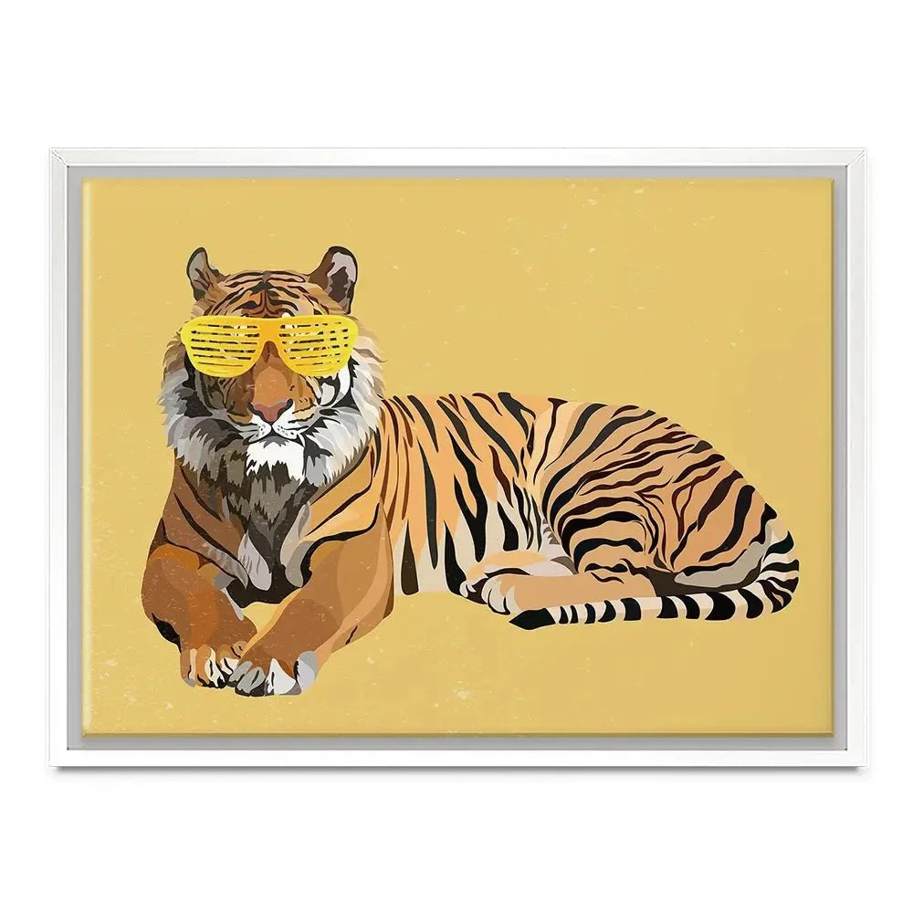 Tiger In Yellow Canvas Print Tiger In Yellow Canvas Print wall art product Sarah Manovski