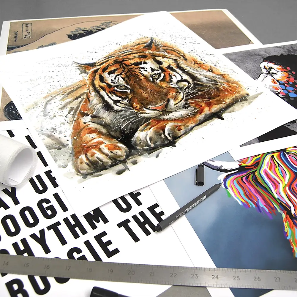 Tiger Paint Splash Square Art Print Tiger Paint Splash Square Art Print wall art product KOSTART / Shutterstock