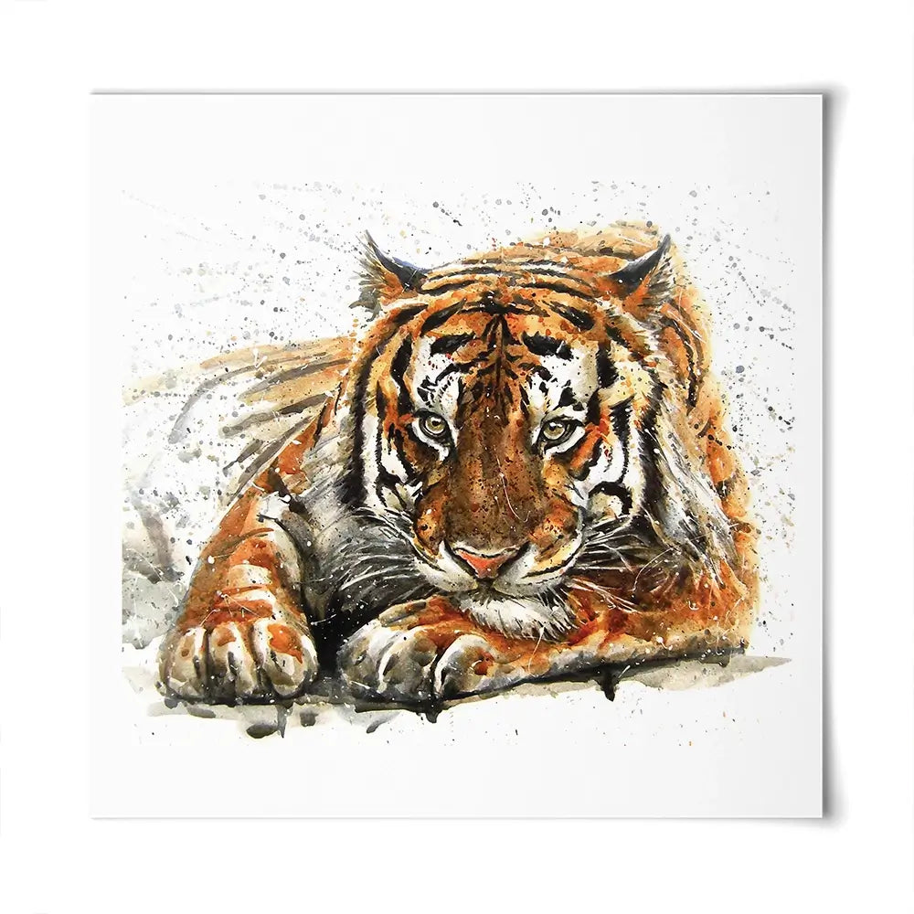 Tiger Paint Splash Square Art Print Tiger Paint Splash Square Art Print wall art product KOSTART / Shutterstock