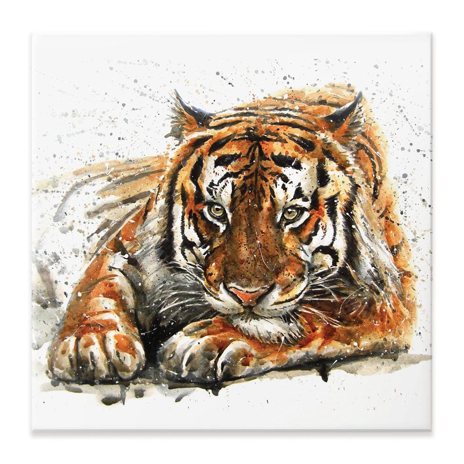 Tiger Paint Splash Square Canvas Print wall art product KOSTART / Shutterstock