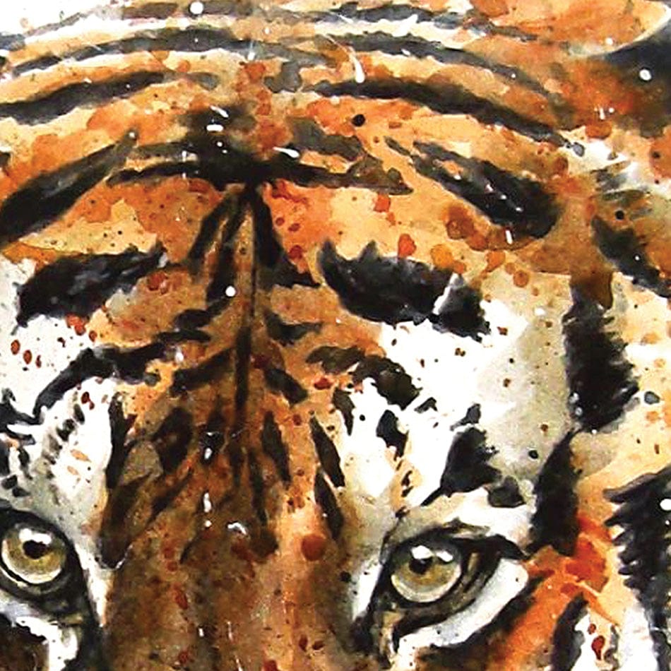 Tiger Paint Splash Square Canvas Print wall art product KOSTART / Shutterstock