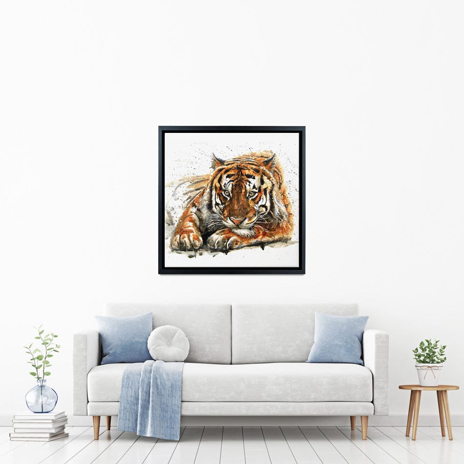 Tiger Paint Splash Square Canvas Print wall art product KOSTART / Shutterstock