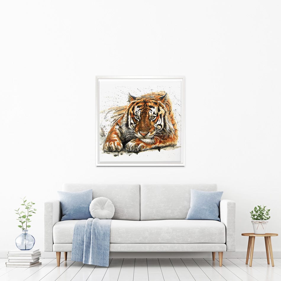 Tiger Paint Splash Square Canvas Print wall art product KOSTART / Shutterstock