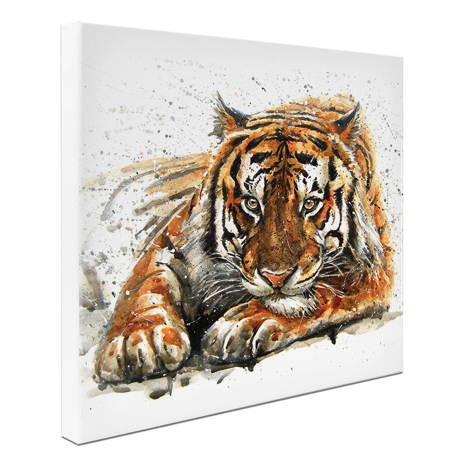 Tiger Paint Splash Square Canvas Print wall art product KOSTART / Shutterstock