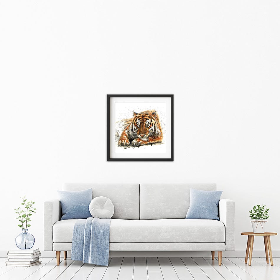 Tiger Paint Splash Square Framed Art Print wall art product KOSTART / Shutterstock