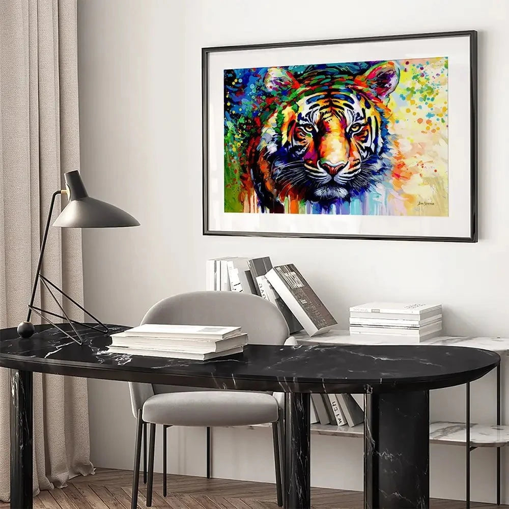 Tiger's Gaze Framed Art Print Tiger's Gaze Framed Art Print wall art product Leon Devenice