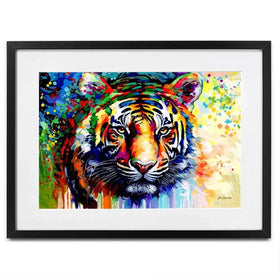 Tiger's Gaze Framed Art Print Tiger's Gaze Framed Art Print wall art product Leon Devenice