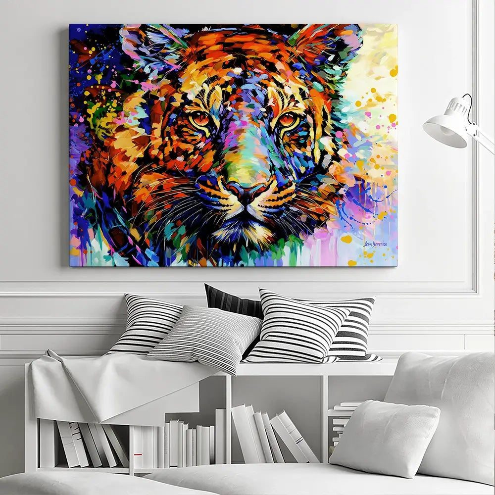 Tiger's Wild Wonder Canvas Print Tiger's Wild Wonder Canvas Print wall art product Leon Devenice