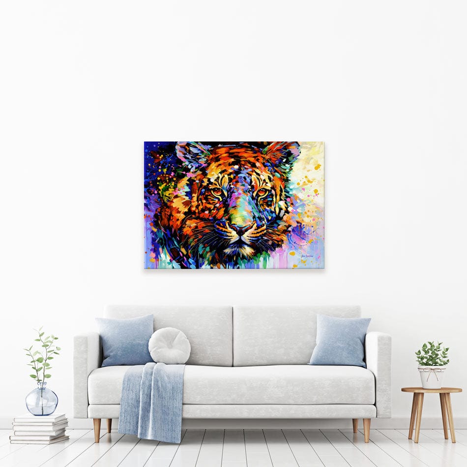 Tiger's Wild Wonder Canvas Print wall art product Leon Devenice