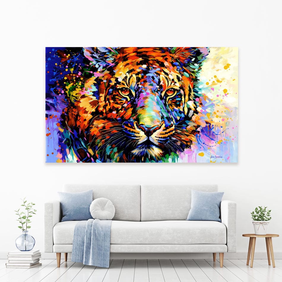 Tiger's Wild Wonder Canvas Print wall art product Leon Devenice