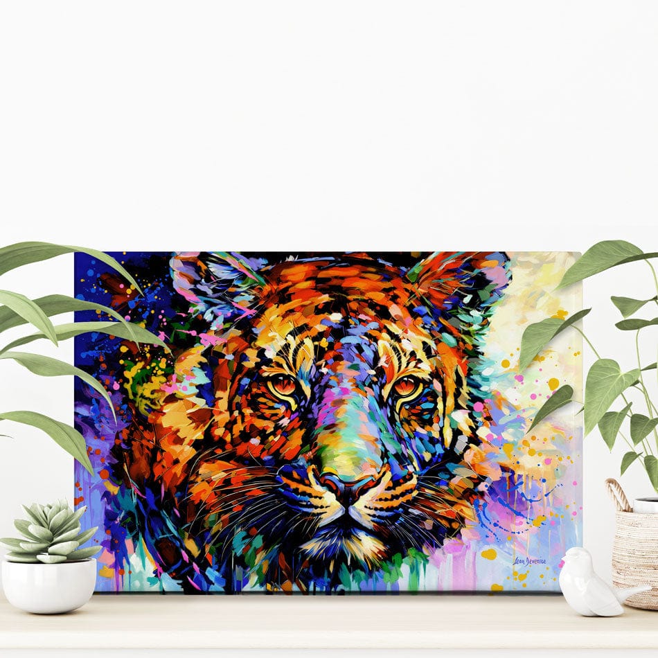 Tiger's Wild Wonder Canvas Print wall art product Leon Devenice