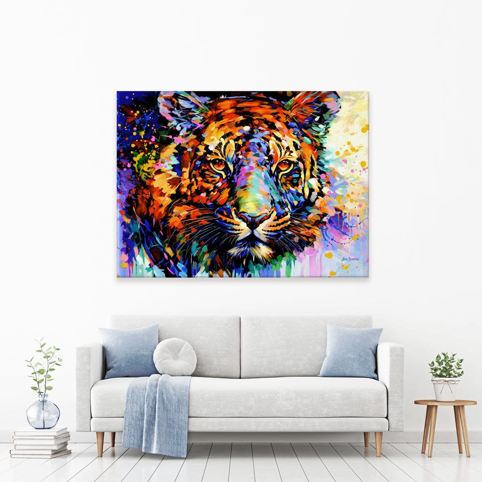 Tiger's Wild Wonder Canvas Print wall art product Leon Devenice